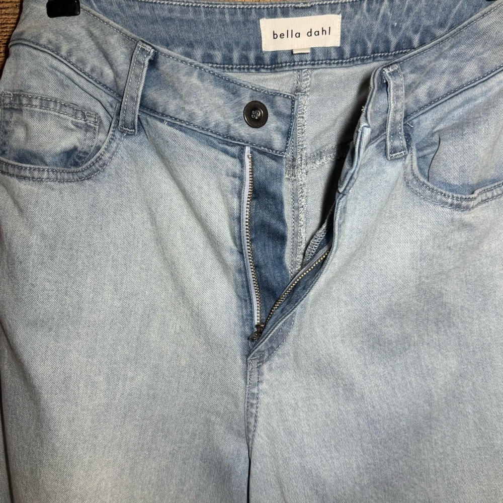 Bella Dahl Side Slit Jeans Ocean Mist size 28 Wide Leg Boho Coastal Chic - Picture 6 of 12